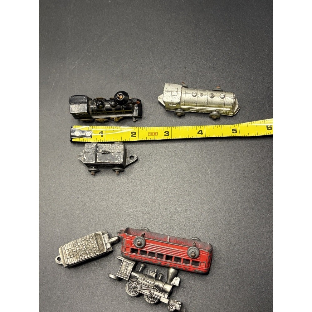 Barclay Train/Locomotive/Toy Miniature Unbranded/Metal Train/Pewter/NYCRR 6 Pcs - Picture 14 of 16